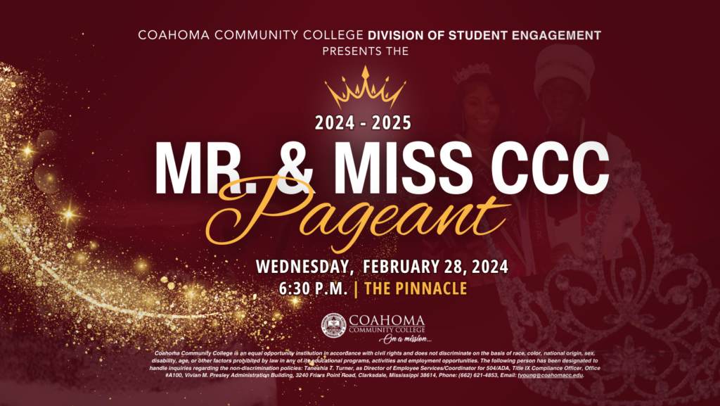 CCC Set to Host Mr. and Miss Coahoma Community College Pageant