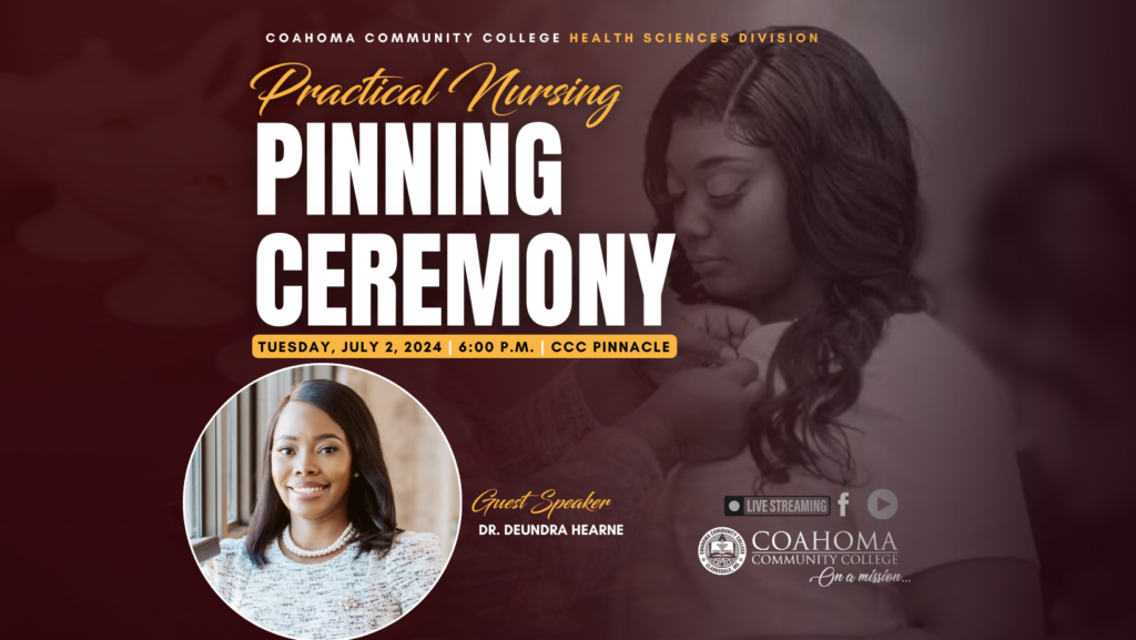 Coahoma Community College Health Sciences Division to Host Practical Nursing Pinning Ceremony