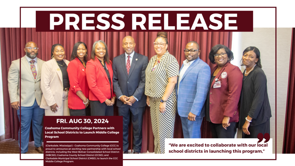 Coahoma Community College Partners with Local School Districts to Launch Middle College Program