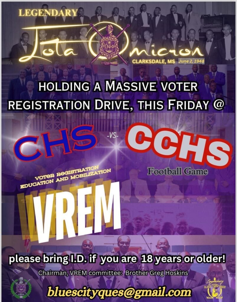 Voter Education and Registration Efforts in Clarksdale: Omega Psi Phi’s VREM Program at the Big Cat Bowl