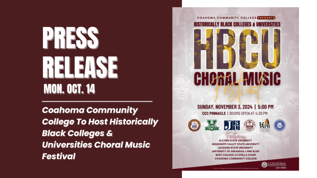 Coahoma Community College To Host Historically Black Colleges & Universities Choral Music Festival