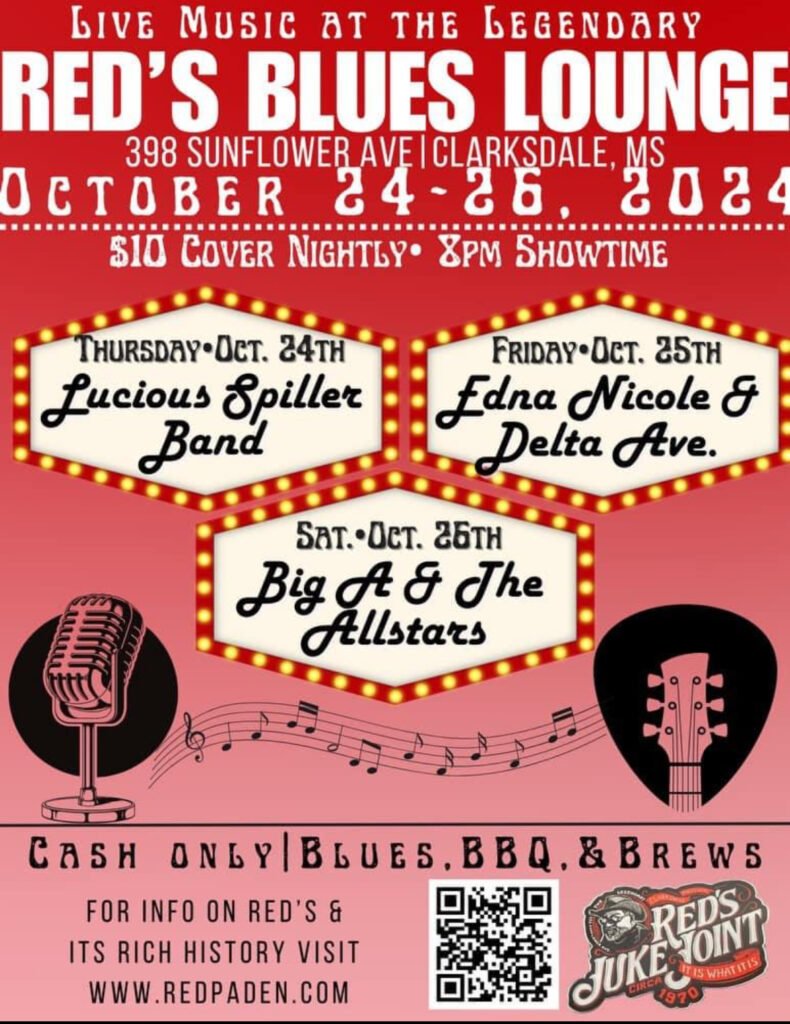Red’s Blues Lounge Presents a Weekend of Live Music: October 24–26, 2024