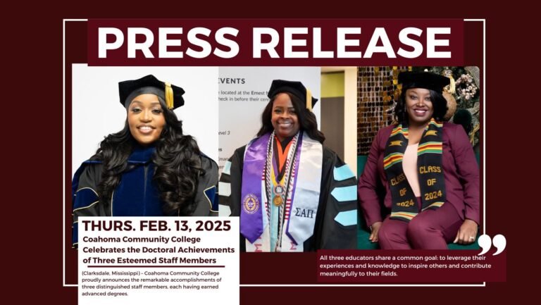 Coahoma Community College Celebrates the Doctoral Achievements of Three Esteemed Staff Members