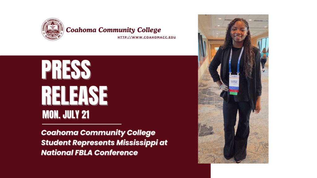 Coahoma Community College Student Represents Mississippi at National FBLA Conference