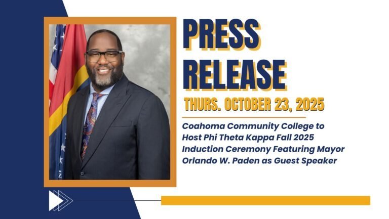 Coahoma Community College to Host Phi Theta Kappa Fall 2025 Induction Ceremony Featuring Mayor Orlando W. Paden as Guest Speaker