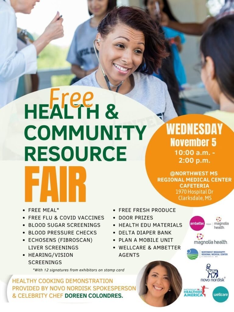 Free Community Health Fair Offers Screenings, Food, and Cooking Demo in Clarksdale