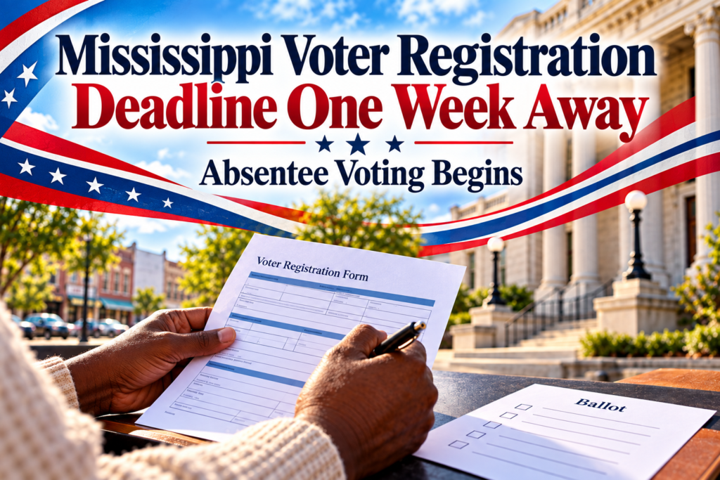 Mississippi Voter Registration Deadline One Week Away as Absentee Voting Begins