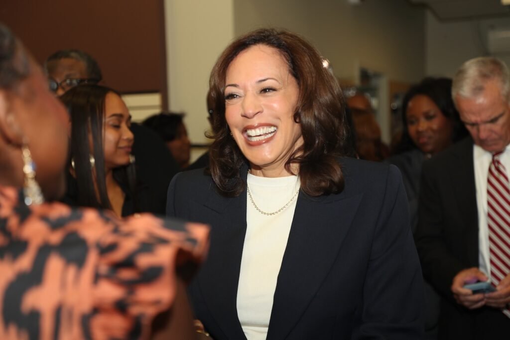 Former Vice President Kamala Harris stops by Coahoma Community College